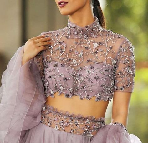 Neted Blouse Designs Latest, Lehanga Blouses Modern Design, Lehenga Blouse Designs Back, Lengha Blouse Designs, Pop Colour, Netted Blouse Designs, Net Blouse, Lehenga Blouse Designs, Net Blouses