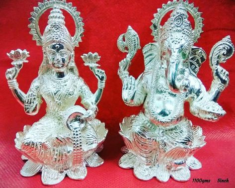 Silver sterling antique laxmi ji - Ganesh ji murties by silak silver art palace Churu. If anybody wants this murti then please contact me. Ganesh Ji, Silver Art, Palace, Novelty Christmas, Christmas Ornaments, Holiday Decor, Silver, Christmas, Art