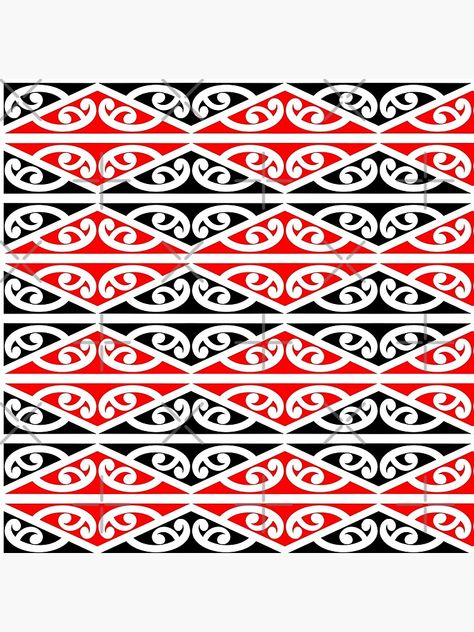 "Kowhaiwhai  Pattern, Koru,  Version 2, Large, Red " Art Print for Sale by Kiwidom Kowhaiwhai Patterns, Maori Art, Red Art Print, Red Art, Cotton Paper, Pattern Art, Art Boards, Photographic Print, Custom Sizing