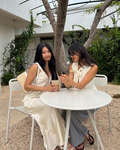 “let’s grab coffee” is music to my ears ☕️ dress is pr from @dissh . . . #summeroutfit #coffeeshop #coffeeshopaesthetic #aestheticcafe #summerdress #maxidress #chicstyle outfit ideas, coffee shop outfit, summer fashion, silk dress, classy outfit, minimal style, neutral fashion Coffee Shop Outfit Summer, Coffee Shop Outfit, Music To My Ears, Outfit Minimal, Coffee Shop Aesthetic, Dress Classy, Neutral Fashion, Minimal Style, Outfit Summer