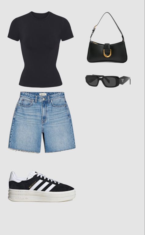 Summer Outfit Layout Casual, Skims Tee Outfit, Grey Shorts Outfit, Skims Outfit, Outfit Layouts, Everyday Casual Outfits, Europe Outfits, Outfit Inspo Summer, Outfit Layout