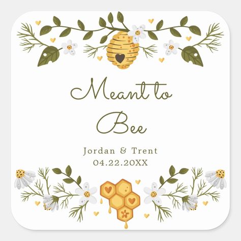 Bee Wedding Theme, Bee Themed Wedding, Bee Wedding, Gift For Guests, Wedding Shower Favors, Packaging Stickers, Wedding Gift Favors, Bee Theme, Shower Design