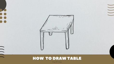 How to Draw Table Easy Draw Furniture, Decorated Table, Drawing Lessons For Kids, Drawing Table, Object Drawing, Fun Cute, Learn How To Draw, Drawing Lessons, Lessons For Kids