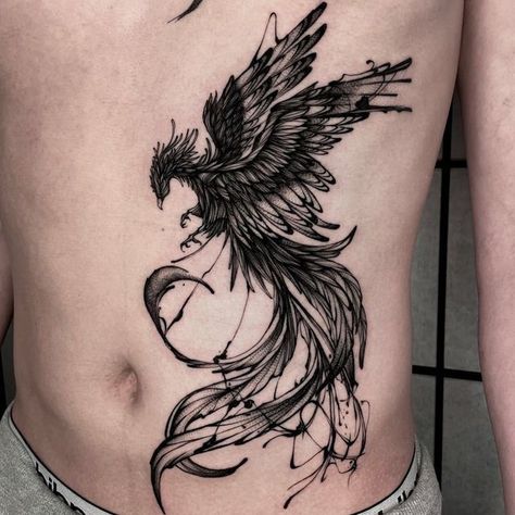 Phoenix Tattoo Sleeve, Awful Tattoos, Japanese Phoenix Tattoo, Phoenix Artwork, Phoenix Tattoos, Dark Tattoos, Phoenix Tattoo Design, Circle Tattoos, Crow Tattoo