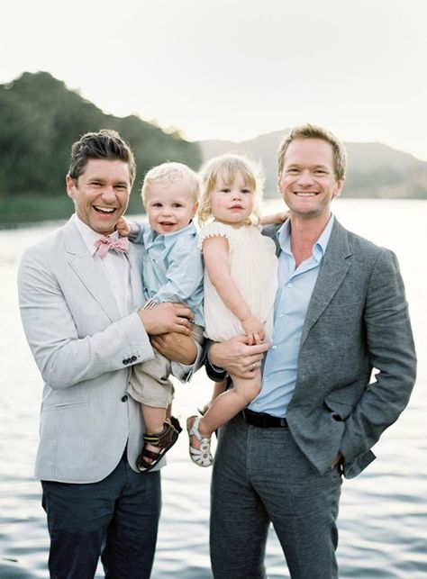 I love my parents and wouldn't change them at all but I would love these guys to be my gay dads if i could! Neil Patrick Harris Family, David Burtka, Neil Patrick, Gay Dads, Neil Patrick Harris, Marriage Equality, How I Met Your Mother, I Meet You, Cute Family