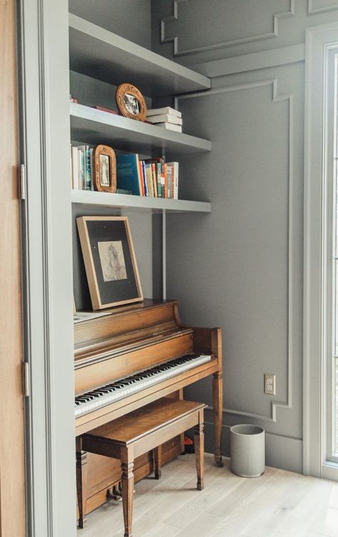 These 12 Music Rooms Are Nothing Short of Inspiring | Hunker Piano Room Decor, Office Music Room, Music Room Office, Piano Living Rooms, Home Music Rooms, Piano Decor, Music Rooms, Modern Remodel, Music Room Decor