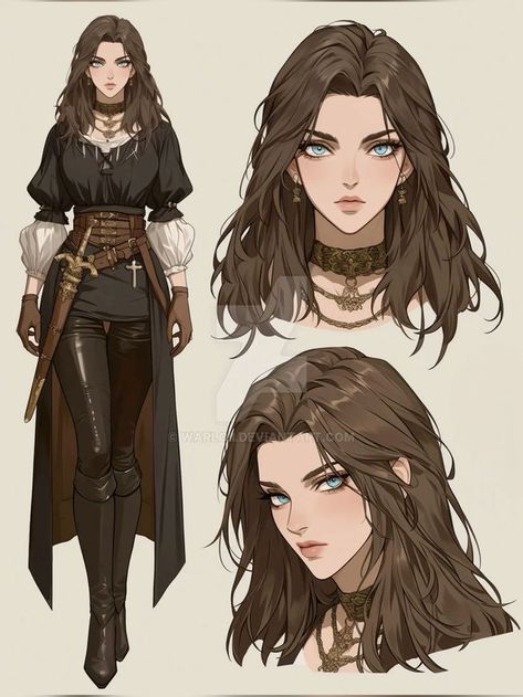 Character Design Outfits Female, Superhero Oc Female Outfit, Dnd Character Outfits, Character Clothes, Female Character Concept, Western Women, Fashion Illustration Dresses, Dungeons And Dragons Characters, Game Character Design