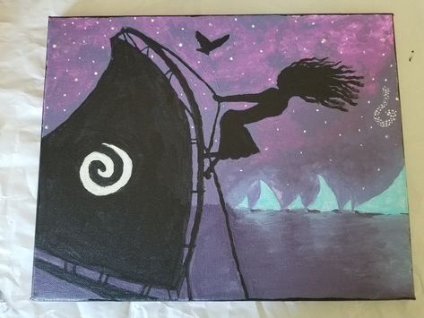 Moana painted canvas Simple Disney Paintings On Canvas, Moana Canvas Painting, Disney Paintings Ideas, Moana Art Painting, Cool Canvas Painting Ideas Creative, Moana Painting Ideas On Canvas, Disney Paintings On Canvas, Disney Paintings Easy, Moana Painting