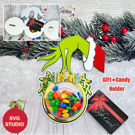 Grinch Candy, Grinch Diy, Candy Card, Grinch Hand, Hand Candy, Grinch Hands, Cricut Projects Beginner, Pumpkin Candy, Candy Cards