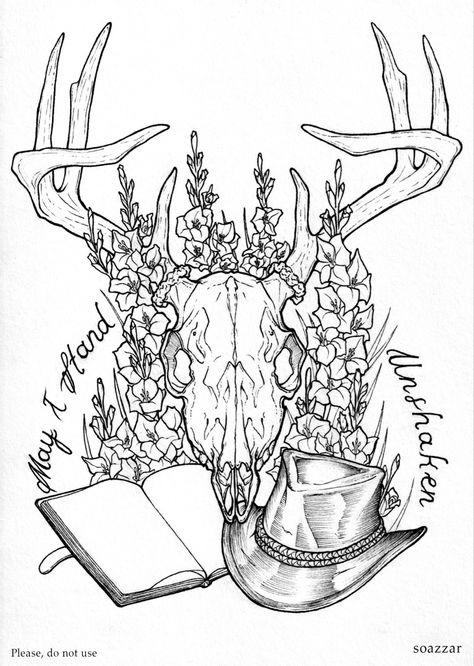 Rdr2 Tattoo, Stag Tattoo, Red Dead Redemption Art, Red Dead Redemption 3, Moth Tattoo Design, Bug Tattoo, Western Tattoos, Western Artwork, Red Dead Redemption Ii