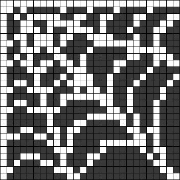 Spiderweb Alpha Pattern, Spider Web Alpha Pattern, Skeleton Grid Pattern, Goth Grid Patterns, 20x20 Alpha Pattern, Spiderweb Pixel Art, Crochet Grid Patterns Halloween, Black And White Crochet Projects, Crochet Alpha Pattern Square