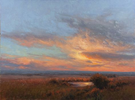 Prairie Grandeur by Kim Casebeer, Oil, 30 x 40 Prairie Landscape, Southwestern Art, Selling Paintings, Lake Landscape, Oil Painters, Modern Artists, Landscape Artist, Seascape Paintings, Pastel Painting