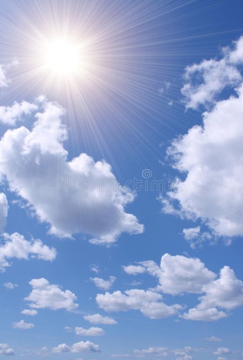 Sun in the blue sky. Bright sun in the blue sky , #AFF, #blue, #Sun, #sky, #sun, #Bright #ad Sunshine Blue Sky, Sky Moodboard, Job Portfolio, Sun In The Sky, Images Of Sun, Summer Moodboard, Cloud Formations, Sunny Sky, Bright Blue Sky