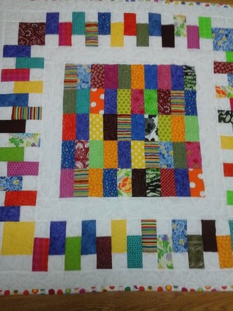 Baby Quilt Bright and Colorful - Etsy Diy Wine Cork Crafts, Colorful Baby Quilt, Missouri Star Quilt Company Tutorials, Rainbow Quilts, Kid Quilts, Charity Quilts, Quilt Borders, Kids Quilts, Bunny Quilt