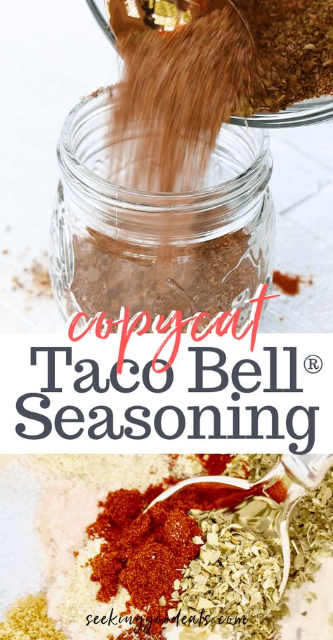 Healthy Taco Seasoning Recipe, Taco Bell Taco Seasoning Recipe, Copycat Taco Seasoning, Taco Bell Meat Recipe, Healthy Taco Seasoning, Taco Bell Seasoning, Best Taco Seasoning, Keto Prep, Best Taco Meat