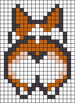 Corgi Cute, Modele Pixel Art, Art Perle, Easy Pixel Art, Pixel Drawing, Diy Perler Bead Crafts, Pixel Crochet, Pixel Art Grid, Graph Paper Art