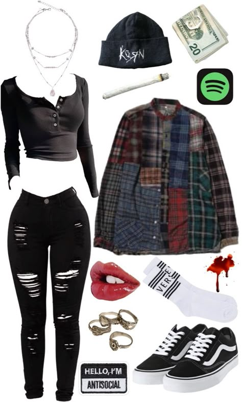 Cornerstone Outfit, Edgy Outfits Grunge, Outfit Inspo Casual, Swaggy Outfits, Outfit Shoplook, Alternative Outfits, Really Cute Outfits, Edgy Outfits, Casual Style Outfits