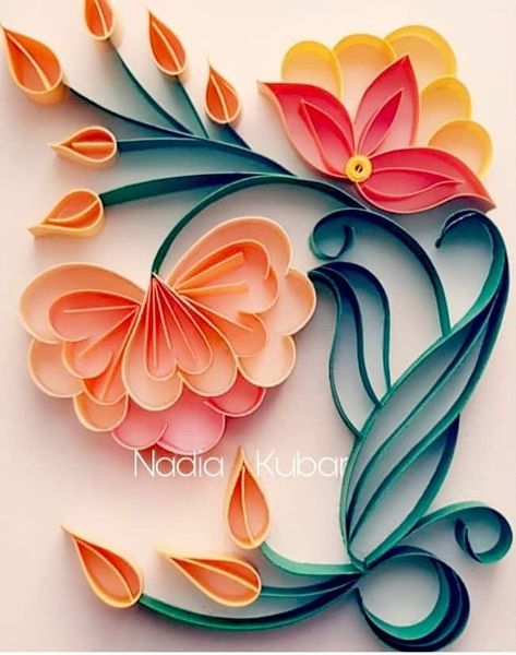 Quilled Paper Flowers, Paper Quill Flowers, Quilling Patterns Flowers, Quilling Techniques Tutorials, Teknik Quilling, Quilling Flowers Tutorial, Crafts With Paper, Diy Quilling Crafts, Quilling Flower Designs