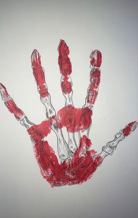 Hand Sketch Skeleton, Hands Drawing Asthetic, Hand Painting Skeleton, Hand Art Skeleton, Drawing Hand Skeleton, Hand Print Skeleton Painting, Skull Hand Painting, Paint Skeleton Hands, Hands Skeleton Drawing