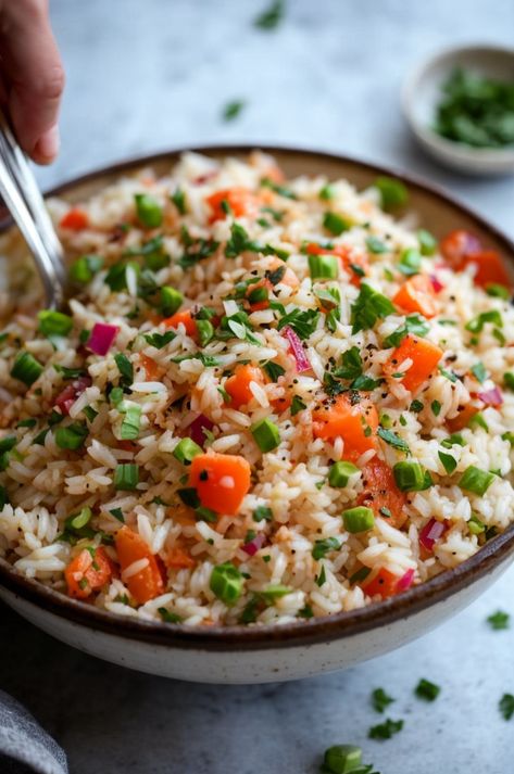 Savor delicious rice side dishes that elevate any dinner with rich flavors and easy preparation. Perfect for every meal! #RiceRecipes #DinnerSides #FlavorfulMeals #EasyCooking #YummyDishes Rice And Roasted Veggies, Rice Side For Salmon, Rice Spinach Recipe, Rice Pilaf Dinner Ideas, Flavorful Rice Recipes, Rice Peas And Carrots, Rice Recipes For Dinner Side Dishes, Rice Dishes Dinner, Veggie Rice Recipes