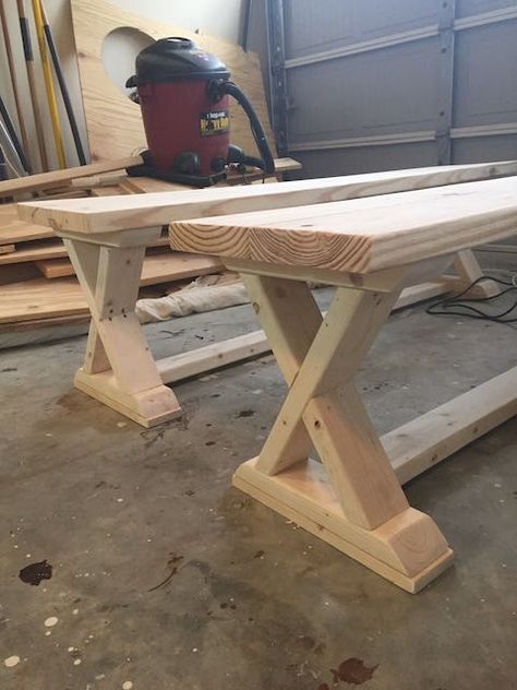 Diy Bench Seat, Garden Bench Seating, Diy Wood Bench, Table Picnic, Diy Bench Outdoor, Concrete Table, Diy Bench, Popular Woodworking, Interior Design Diy