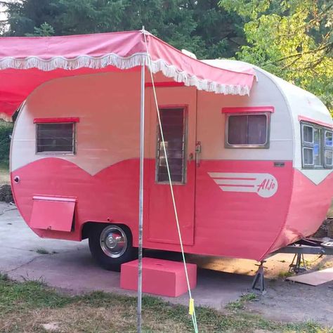 Caravan Paint Exterior, Painting A Camper Exterior, Vintage Caravan Interiors Boho, Vintage Caravan Exterior, Caravan Paint, Caravan Interior Makeover, Ral Colour Chart, Vintage Caravan Interiors, Small Caravans