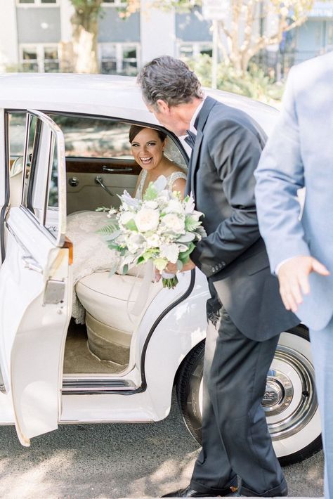 Wedding Photo Inspiration, Antique Rolls Royce with bride arriving to church ceremony | The Commons 1854 | Boston Unique Wedding Ceremony Ideas, New England Prep, Boston Wedding Venues, Martha Weddings, Japanese Wedding, Boston Wedding Photographer, Southern Bride, Wedding Venue Inspiration, Church Ceremony