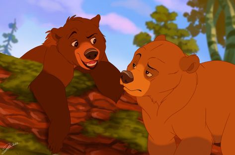 Brother Bear Fanart, Koda Brother Bear, Brother Bear Art, Kenai Brother Bear, Disney Characters Pictures, Me Background, Pinky Swear, Disney Bear, Brother Bear