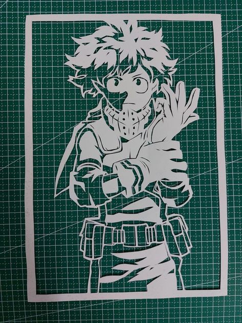 My Hero Academia Silhouette, Anime Stencil, Diy Laser Engraver, Harley Davidson Artwork, Anime Decals, Paper Carving, Anime Paper, 3d Paper Art, Layered Art