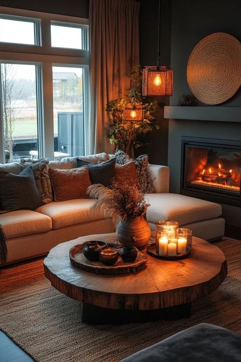 "Bring the outdoors inside with a Cozy Earth-Toned Living Room! 🌿🛋️ This design embraces the beauty of nature with warm, earthy colors and soft, comfortable fabrics. 🌿✨ #InteriorDesign #EarthyLiving #CozyDecor" Bring The Outdoors Inside, Relaxing Decor, Cozy Living Room Design, Small Lounge, Living Room Orange, Outdoors Inside, Cosy Living Room, The Beauty Of Nature, Home Design Living Room