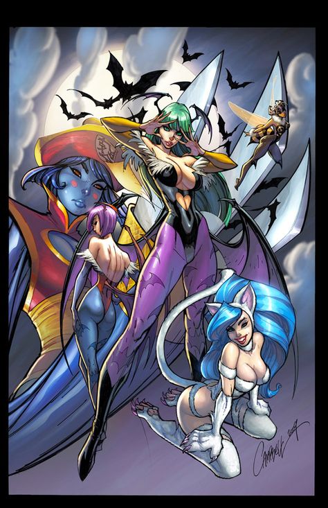 Darkstalkers Tribute Character Game, J Scott Campbell, Scott Campbell, Fairytale Fantasies, Hubba Hubba, Nice Art, Comic Games, Comic Book Heroes, Pin Up Art