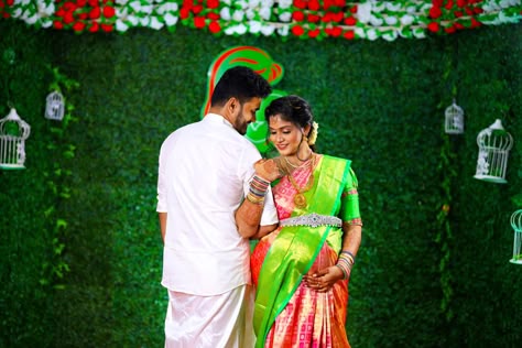 Bangle Poses, Srimantham Stills Photo, Sreemantham Stills, Valakappu Photos, Srimantham Photoshoot, Sreemantham Poses, Seemantham Poses, Baby Shower Poses, Shower Poses