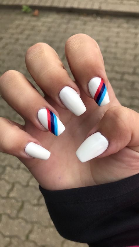 Car Nail Art Designs, Bmw Nails Design White, Bmw Inspired Nails, Cars Nails Designs, Bmw Nails Art, Porsche Nails, Bmw Nails Design, Car Nails Designs, Audi Nails