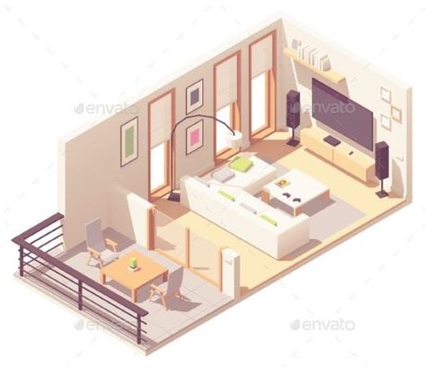 Isometric Living Room, Isometric Rooms, 달력 디자인, Sofa Coffee Table, Student Room, Shower Cabin, Isometric Art, Isometric Design, Backyard Pergola