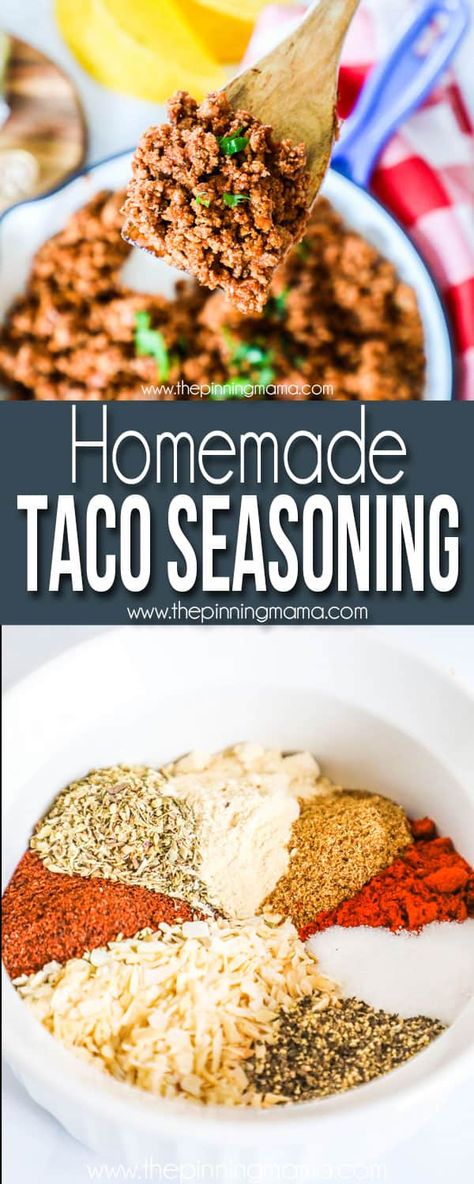 Whole30 Taco Seasoning • The Pinning Mama Whole30 Taco Seasoning, Taco Seasoning Easy, Turkey Tacos Recipes, Ground Turkey Recipes Easy, Make Taco Seasoning, Ground Turkey Recipes Healthy, Homemade Taco Seasoning Recipe, Ground Turkey Tacos, Healthy Ground Turkey