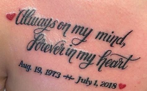 Memorial Tattoo For Boyfriend, Tattoos For Lost Loved Ones Dads, Tattoos For Lost Loved Ones, Tattoos For Dad, Rip Tattoos For Dad, Rip Tattoos, Memorial Tattoo Quotes, Tattoos For Dad Memorial, Memory Tattoos