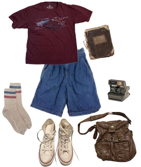 Sandlercore Outfit, James Potter Summer Outfit, Summer Outfit Boards Aesthetic, Call Me By Your Name Clothes Aesthetic, 80 Summer Outfits, Indie Outfits Aesthetic Summer, Aesthetic Clothes Vintage 90s Summer, Summer Closet Aesthetic, 80s Aesthetic Outfits Summer