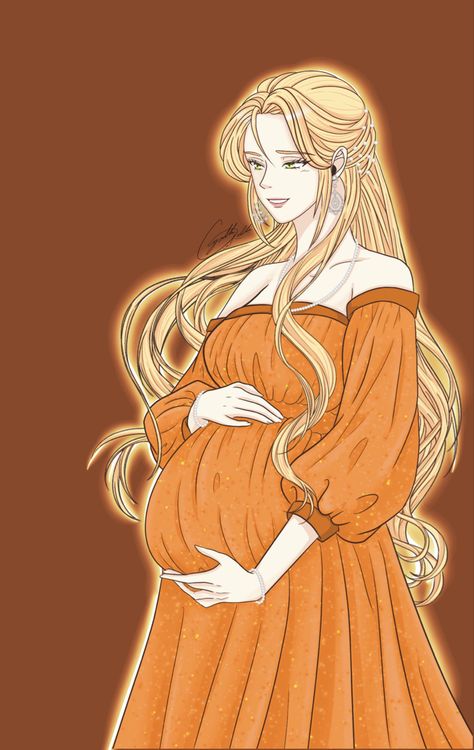 Remarried Empress Fanart, Pregnant Oc, Pregnant Drawing, Katie Angel, The Remarried Empress, Anime Pregnant, Remarried Empress, Web Comic, Iconic Fashion