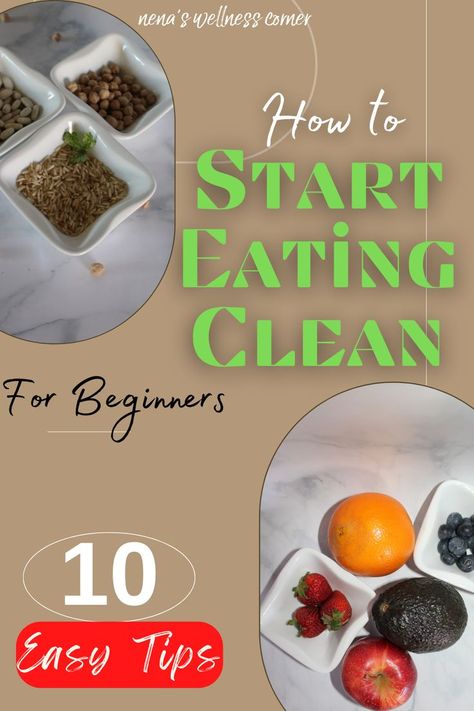 How to start eating clean for beginners? It sounds easy, but it is not. Does it mean reverting the years of eating a certain way in a short time? Guess what? It is not supposed to happen quickly. You learn and take baby steps until clean eating becomes your lifestyle. It will take time, and you will feel better about yourself every step. Here is a simple guide on how to start eating clean for beginners. Eating Clean For Beginners, Healthy List, Wellness Corner, Healthy Eating Plate, Feel Better About Yourself, Cleaner Eating, Clean Eating Lifestyle, How To Eat Better, Eating Clean