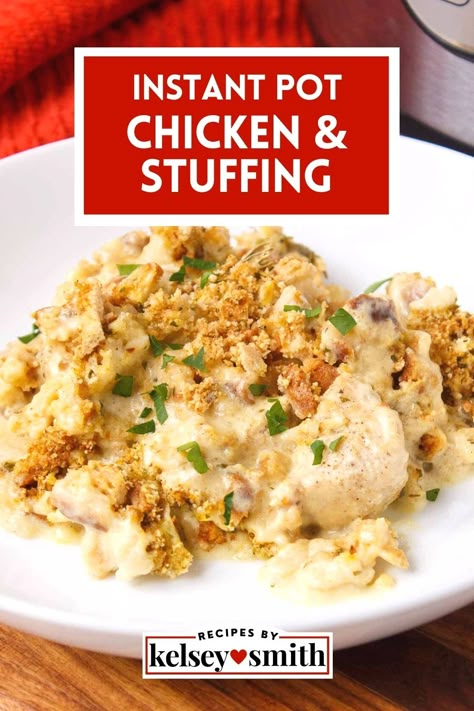 Chicken And Dressing Instant Pot, Instant Pot Chicken And Dressing Recipes, Instant Pot Stuffing, Instapot Chicken Casseroles, Chicken Stuffing Instant Pot, Instant Pot Cream Of Chicken Recipes, Stuffed Chicken Instant Pot, Instapot Chicken And Stuffing Recipes, Instant Pot Chicken Breast Recipes Easy