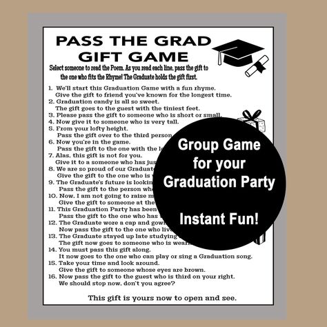 Masters Graduation Party, Grad Games, Pass The Present Game, Pass The Parcel Game, Pass The Gift Game, Grad Dinner, Grad Party Inspo, Graduation Candy Buffet, Candy Buffet Labels