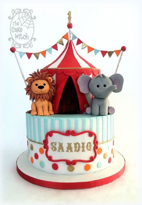 Circus Animal Theme Party, Circus Theme Cake 1st Birthdays, Circus Theme Party Cake, Circus Themed Cake, Circus Cake Ideas, Circus Party Cake, Carnival Theme Cake, Cake Lion, Carnival Themed Cakes