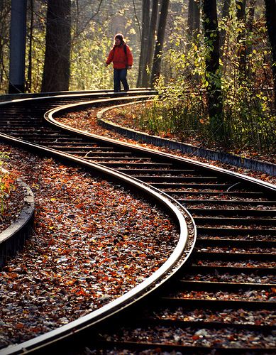 S curve: its when a picture has the S line in a picture and i picked this one because the train tracks have the S curve Lines In Photography, Straight Photography, Person Walking, Composition Techniques, Leading Lines, Photography Composition, Line Photography, Photo Class, Short Article