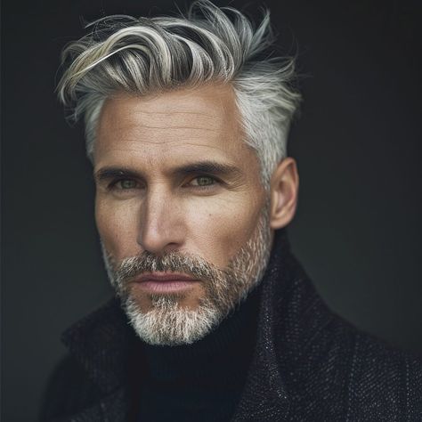 Salt and Pepper Hair and Beard for Men: Embrace Personal Style Grey Hair Color Men, Healthy Gray Hair, Beard For Men, Grey Hair Beard, Cute Back To School Hairstyles, Silver Fox Hair, Older Men Haircuts, Haircut At Home, Grey Hair Journey