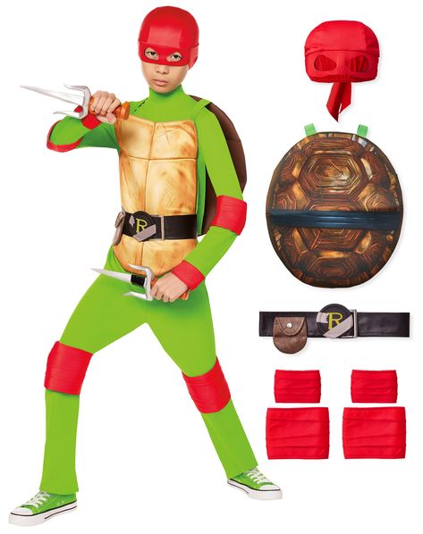 PRICES MAY VARY. When trying to decide between two sizes, choose the larger size for a better fit. Celebrate your favorite movie in this officially licensed Teenage Mutant Ninja Turtles Costume. Made of polyester and spandex material, this high-quality costume is perfect for any fan. Put on all the components and become a true hero. Featuring a crewneck and long-sleeve design, this costume is comfortable and looks exactly like a TMNT signature outfit. Fight crime all Halloween long! To avoid wea Mutant Ninja Turtles Costume, Teenage Mutant Ninja Turtles Costume, Ninja Turtles Costume, Halloween Spirit Store, Ninja Turtle Costume, Raphael Ninja Turtle, Turtle Costumes, Baby Costumes Girl, Teenage Mutant Ninja Turtle