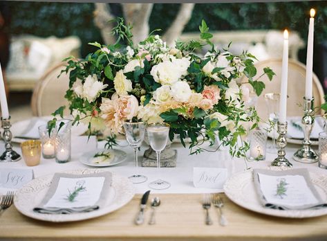 Intimate Summer Wedding at San Ysidro Ranch Beige Photography, Easton Events, Corbin Gurkin, San Ysidro Ranch, Garden Chic, Reception Centerpieces, Cream Wedding, Decor Details, Mod Wedding