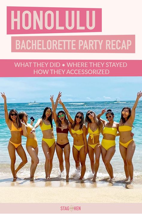 Bachelorette Party In Hawaii, Bachelorette Party Themes Hawaii, Bachelorette Party Hawaii, Waikiki Bachelorette, Hawaii Bachelorette Party Ideas, Seven Best Friends, Hawaiian Bachelorette Party, Hawaii Bachelorette Party, Bachelorette Party Trip Ideas