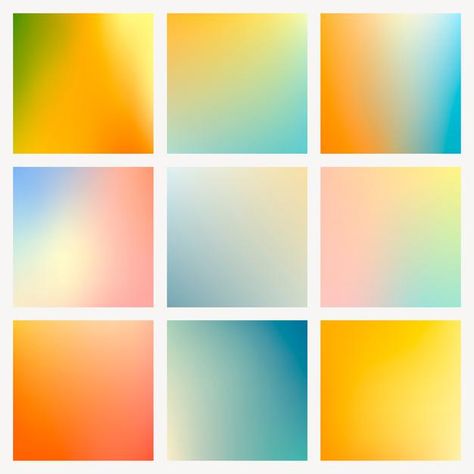 Bright summer gradient background set | Free Vector #Freepik #freevector #square #yellow-background #flow #style Yellow Gradient Background, Free Texture Backgrounds, Summer Gradient, Geometric Backdrop, Coloring Stuff, Bus Wrap, Texture Gradient, Rose Gold Backgrounds, Yellow Gradient