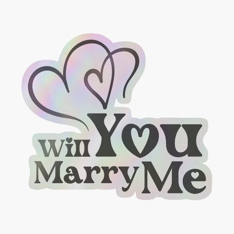 Get my art printed on awesome products. Support me at Redbubble #RBandME: https://www.redbubble.com/i/holographic-sticker/Will-you-marry-me-Funny-Wedding-Proposal-by-ArystDesign/164580717.A3LW6?asc=u Will U Marry Me, Me Poster, Funny Wedding, Wedding Humor, Marry Me, Awesome Products, My Art, Art Prints, Funny