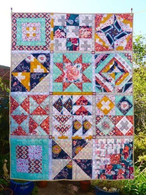 Sampler Quilt Patterns, Machine Quilting Tutorial, How To Quilt, Quilting Tutorial, Puff Quilt, Basic Quilt, Barn Quilt Patterns, Baby Quilt Patterns, Sampler Quilts